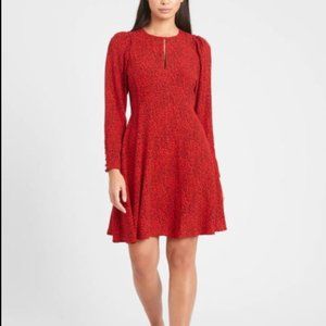 Banana Republic Puff-Sleeve Keyhole Mini Dress - 4